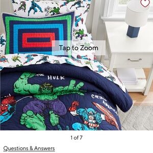 Marvel Blue and Green Quilts Bedding Set
